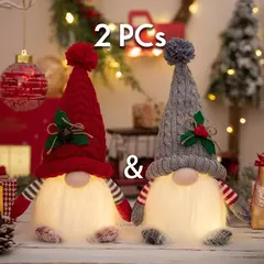 AlliLit-Christmas Doll Sled Elf Ski Gnome com luz LED, decorações para casa, Natal, Ano Novo, 28cm, 2024 - comprar online