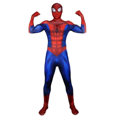 Fantasia de homem-aranha de luxo para adultos fantasia de super-herói para homens fantasia de Halloween masculina na internet