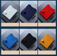 Pulôver clássico com decote em v masculino, suéter super de cashmere, camisa grossa, roupas quentes masculino, 4XL, outono e inverno