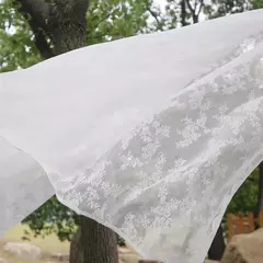 Cortina De Renda Francesa Com Tule Branco, Persianas, Sala De Estar E Suprimentos Do Quarto, Tela Respirável, Festa De Casamento, Decoração De Casa