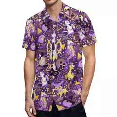 Camiseta havaiana masculina de manga curta, estampa de ovelha 3D, roupas de praia soltas, camisas grandes, verão - comprar online