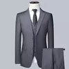 Terno masculino single breasted ajuste de negócio, vestido de noivo, moda casual, ajuste profissional, casamento, cavalheiro, 6XL, novo