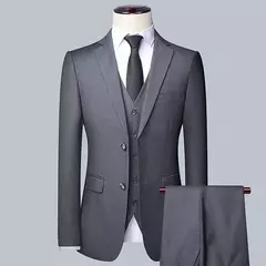 Terno masculino single breasted ajuste de negócio, vestido de noivo, moda casual, ajuste profissional, casamento, cavalheiro, 6XL, novo