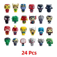2024 marvel caixa de calendário do advento 24 pçs mini pequenos vingadores feriado anime figuras aranha homem de ferro hulk brinquedo boneca criança presente natal