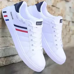 Sapatilhas masculinas de luxo vulcanizadas, sapatos masculinos esportivos ao ar livre, sapatilha flats da moda, tênis, primavera, outono, 2022 - loja online