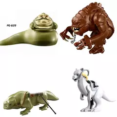 Imagem do Jabba do personagem de cinema e televisão de Star Wars, fera molhada, fera de Dongdong e lança, um brinquedo de aniversário móvel para crianças