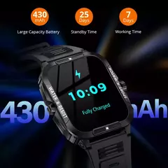 COLMI-P76 Smartwatch militar ao ar livre para homens, 1,96 ", chamada Bluetooth, 3ATM, IP68 impermeável, esportes fitness relógios na internet