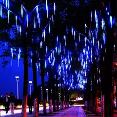 Impermeável LED Meteor Shower Rain Lights, Falling Raindrop, Fairy String Light para o Natal, Holiday Party, Patio Decor, 30 cm, 50cm