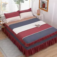Lençóis planos respiráveis confortáveis, cama de luxo, colcha lavável, colchão king e queen size, saias de cama, moda - loja online