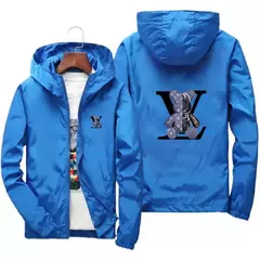 Jaqueta esportiva com capuz de montanhismo masculina, jaqueta estampada casual elegante, marca de luxo, top de alta qualidade, nova, 2024