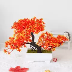 Árvore plástica artificial do bonsai para a decoração home, plantas envasadas, potenciômetro pequeno da simulação, arranjo da flor, ornamentos do jardim - comprar online