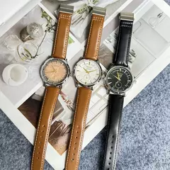 Seiko relógio masculino com mostrador requintado, movimento de quartzo, mostrador criativo de quatro agulhas, alta qualidade, confortável, couro fino, multifuncional - Wolf Magazine