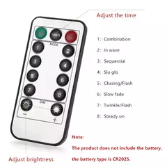 6m decoração de natal controle remoto feriado casamento conto de fadas flor anel luz quarto cortina caixa bateria luz da corda - comprar online
