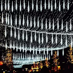 Impermeável LED Meteor Shower Rain Lights, Falling Raindrop, Fairy String Light para o Natal, Holiday Party, Patio Decor, 30 cm, 50cm - Wolf Magazine