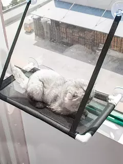 Rede para gatos, rede de verão para animais de estimação, janela, cama para casa, sala de estar, ventosa, suspensão de parede, malha respirável para animais de estimação na internet