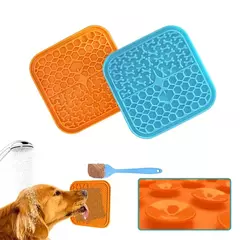 Suprimentos para animais de estimação silicone pet lambendo esteira gato anti-asfixia com tigela de comida lenta filhote de cachorro banho distraído lambendo placa talheres