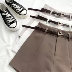 ITOOLIN-Calção casual de cintura alta linha A feminino, calção chique para senhora do escritório com cinto, calça feminina vintage, primavera, verão - Wolf Magazine