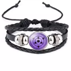 Naruto acessórios naruto pulseira de metal sharingan cosplay anime figura uzumaki kakashi nuvem vermelha prop legal brinquedo do miúdo kawaii presente - comprar online