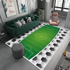 3D Campo de Futebol Tapete para Crianças Quarto Macio Tapete Tapete de Poliést - Wolf Magazine