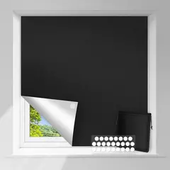 Cortina de blecaute removível para viagens 100% blecaute, Película para janela portátil mais escura, pano DIY temporário, sem broca na internet