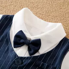 Imagem do Bodysuit de algodão confortável para meninos e meninas, manga curta, bonito vestido de festa, roupas de bebê, verão, 0-18m