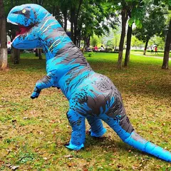 Adulto crianças trajes de dinossauro inflável terno vestido anime festa cosplay carnaval purim traje de halloween para homem mulher - comprar online
