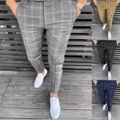 Calças casuais masculinas formal social streetwear lápis calças para trabalhadores de escritório de negócios masculinos terno de casamento calças nova venda quente 3xl na internet