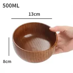 Tigelas De Madeira Japonesas para Crianças e Bebê, Pequenas Tigelas De Sopa Sólida, Madeira De Jujuba, Tigelas De Salada, Louça Doméstica Retro