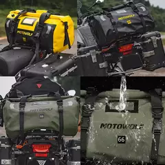 Universal impermeável motocicleta cauda sacos, assento traseiro, ciclismo, acampamento, viagens, moto, scooter, pacote de bagagem do esporte, 66L, 40L - Wolf Magazine