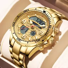 LIGE-Relógio de pulso quartzo militar masculino, relógio cronógrafo esportivo, relógio impermeável, moda de luxo, presente original, novo - Wolf Magazine