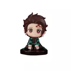 Q Versão Demon Slayer Action Figure Set, Boneca Fantasma Sentada, Tanjiro, Nidouzi, Inosuke, Zenizu Movie Model, Kid Toy Gift, 10pcs - loja online