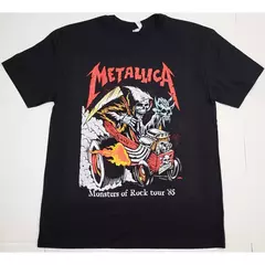 Camiseta de algodão Monsters of Rock Tour masculina, blusa de manga curta, camiseta clássica, marca de luxo, moda streetwear casual, tamanho grande