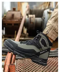 Imagem do Sapatos de segurança leves impermeáveis masculinos, sapatilha à prova de perfurações, sapato de aço, botas indestrutíveis
