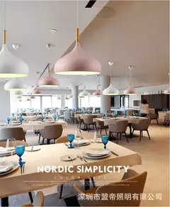 Nordic colorido lustre de madeira pingente luz quarto sala estar lâmpada led única cabeça alumínio crianças quarto luminária - comprar online
