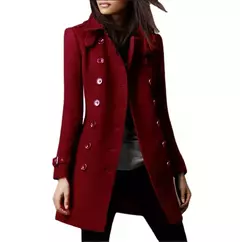 Casaco de lã solto de manga comprida feminino, jaqueta gola virada para baixo, streetwear preto, moda outono e inverno