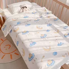 Imagem do Conjuntos de cama de algodão para bebê recém-nascido, Capa de edredão impressa e cobertor para crianças, lençol, fronha para crianças infantis, 3pcs