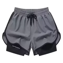 Shorts de treino masculino, Roupa desportiva respirável, Rapidamente seca, Corrida, Jogging, Fitness, Ginásio, Curta, 2021