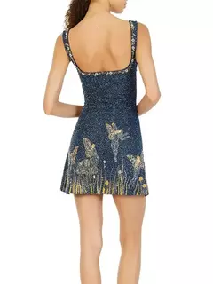 Vestido feminino Sexy Spaghetti Strap, sem encosto, sem mangas, vestidos de fenda apertados, Ladies Luxury Print, Lantejoula, Y2K, Clube - loja online