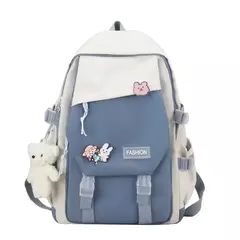 Mochila de nylon impermeável multifuncional, mochila escolar para meninos e meninas, grande capacidade, saco de livro - loja online