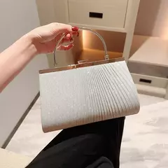 Bolsa de luxo para mulheres, damasco noite embreagem, bolsa de ombro para festa, bolsa de casamento feminino, prata, ZD01 - comprar online