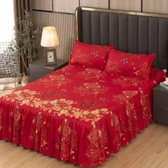 Lençóis planos respiráveis confortáveis, cama de luxo, colcha lavável, colchão king e queen size, saias de cama, moda - loja online