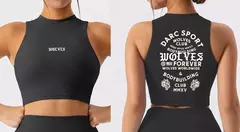 Camisa de barriga sem mangas para mulheres, blusa curta, colete fino, sutiã elástico de ginástica, ioga feminina e corrida, moda feminina escura, esporte, 2024 - comprar online