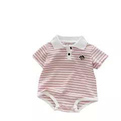 Macacão de Manga Curta Recém-nascido, Envoltório Triângulo, Bodysuit Peido, Macacão Turn Down, Roupas Infantis de Bebê, 0 a 18 Meses, Atacado, Verão na internet