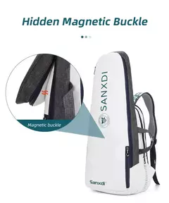Mochila de remo de tênis dobrável para homens Squash Badminton Racket Bag Bolsa de transporte de raquetebol Sacos esportivos de grande capacidade