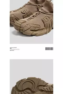 Sapato casual de malha leve masculino, meias respiráveis, tênis antiderrapante, sapato de pai versátil, popular, novo, 2024 - comprar online