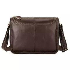 Bolsa masculina tiracolo de couro de vaca, bolsa de ombro casual masculina, pequena e simples, nova - loja online