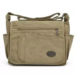 Tilorraine-lona messenger bag para homens, bolsa de ombro multi-bolso, bolsa de mão de grande capacidade