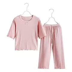Pijama infantil de algodão orgânico com conjuntos de shorts, pijamas macios e confortáveis para meninas, eco friendly, sono noturno suave, verão - comprar online