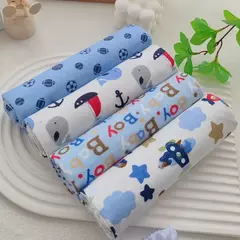 Cobertor de Flanela Supersoft Newborn, 100% Algodão, Cobertor de Bebê, Lençol de Bebê, Fraldas New Born, 76x76cm, 4 unidades por pacote - comprar online