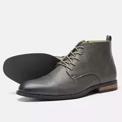 Ankle Boots confortáveis para homens, marca de moda estilo americano, 2024